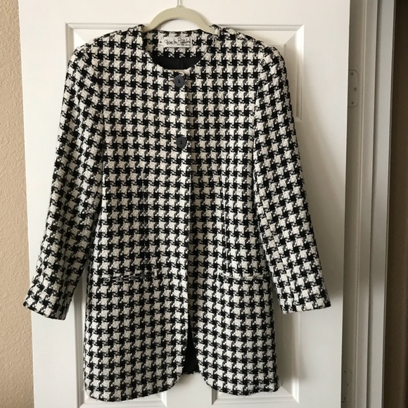 VINTAGE DVF Houndstooth Jacket - Picture 2 of 6